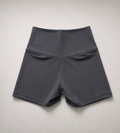 High-Waisted Essential Shorts - Slate Gray