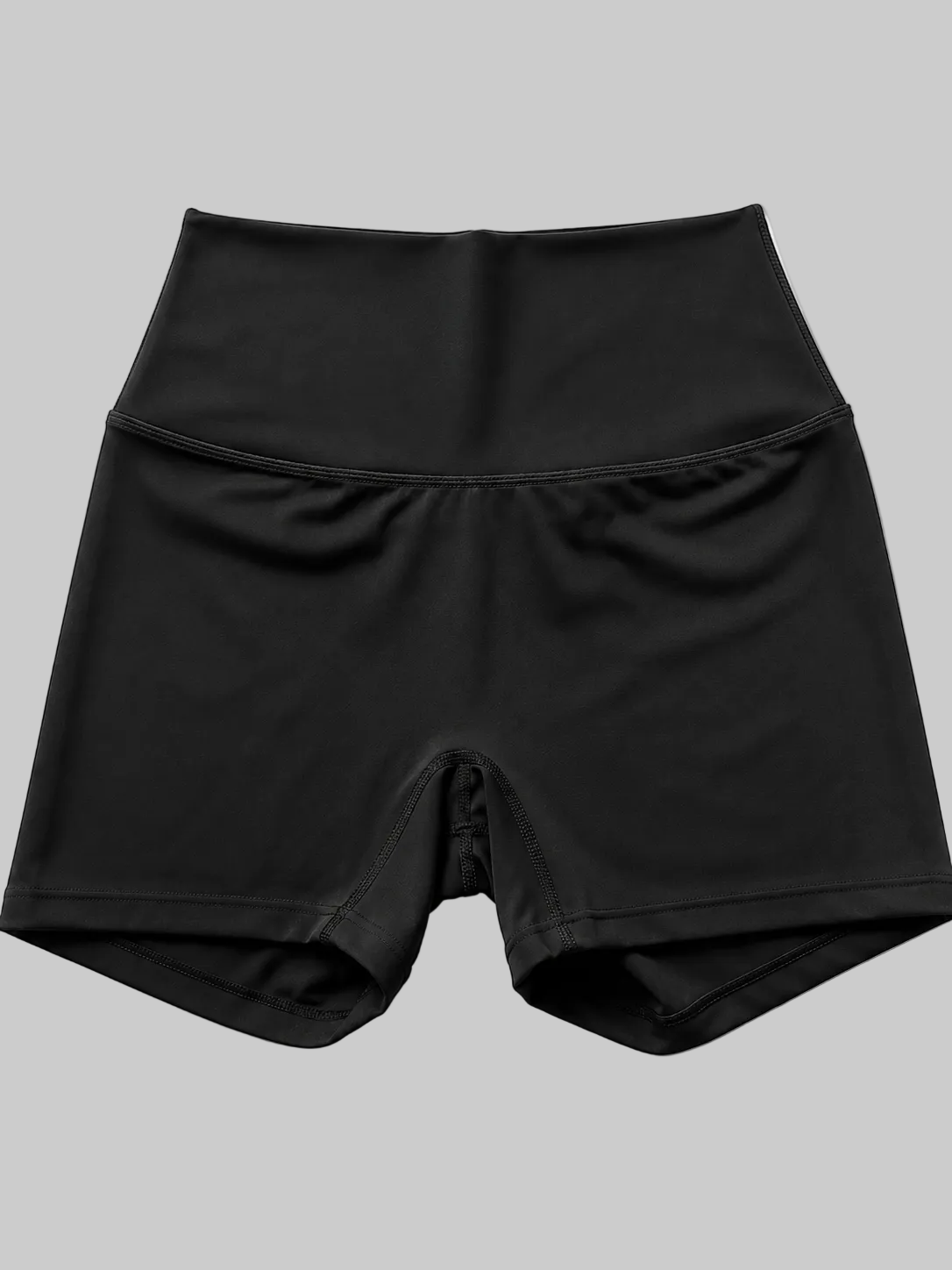 High-Waisted Essential Shorts - Obsidian
