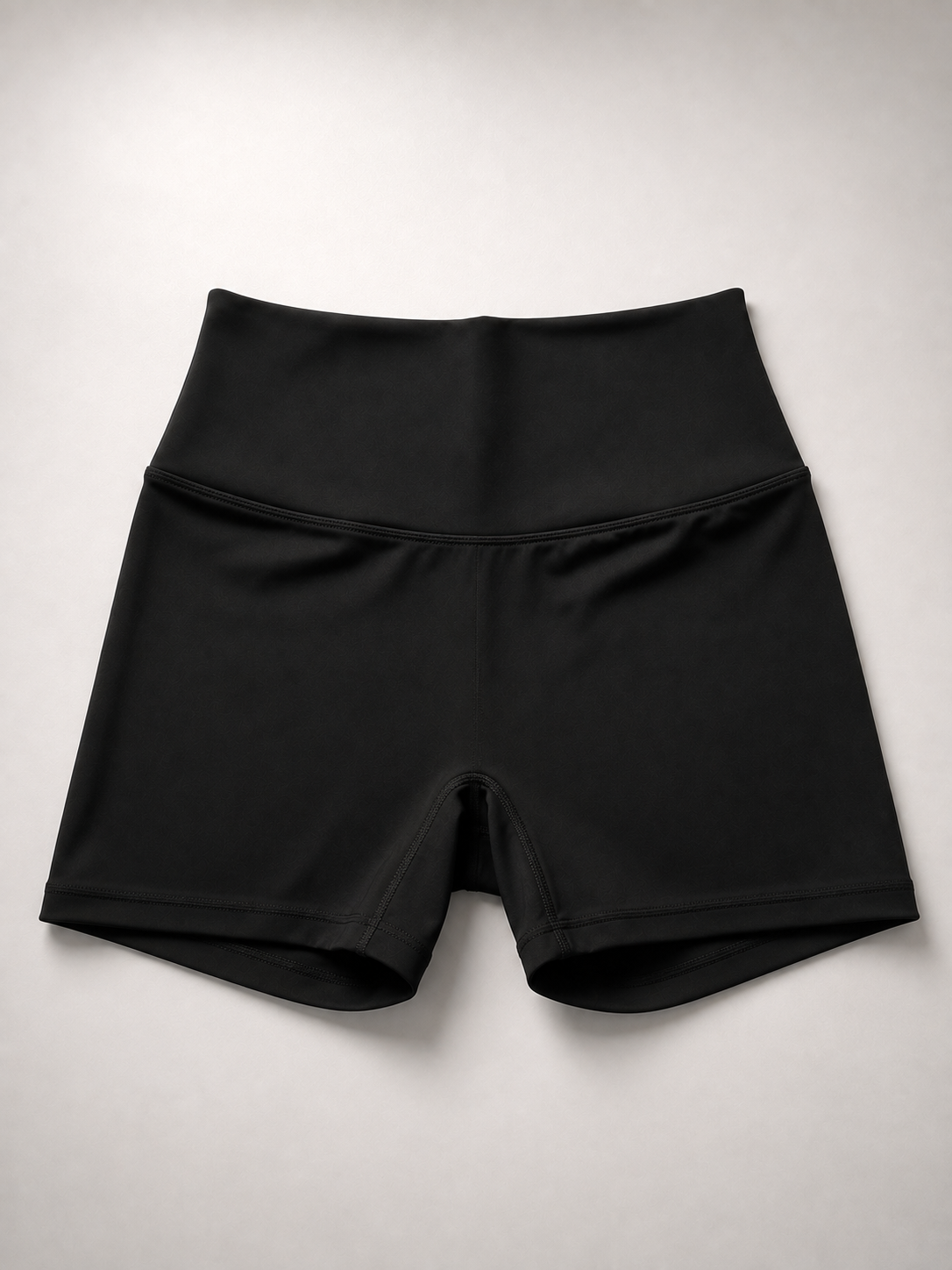 High-Waisted Essential Shorts - Obsidian
